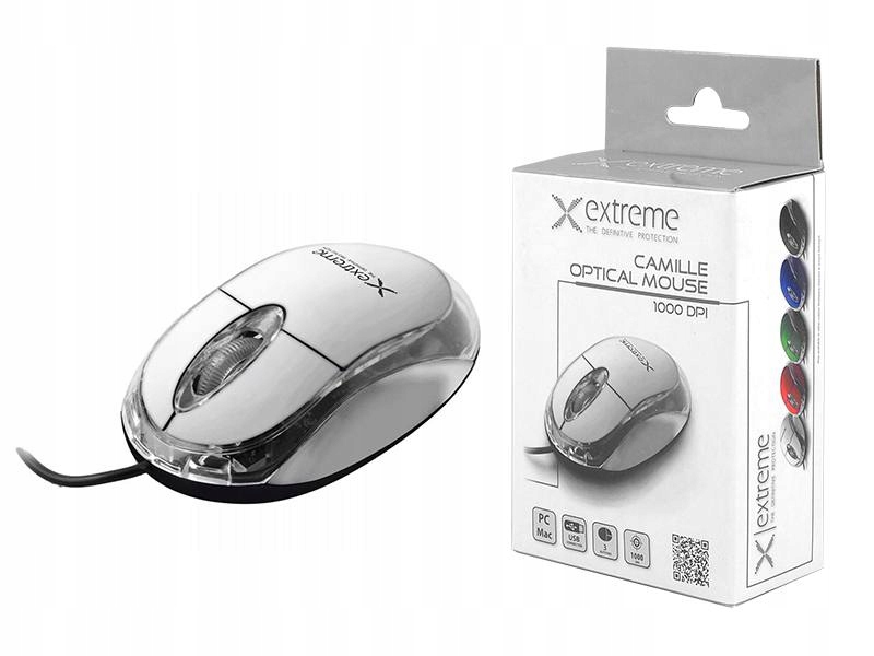 Mysz optyczna przewodowa Extreme XM102W USB biały – Idealna do pracy i gier