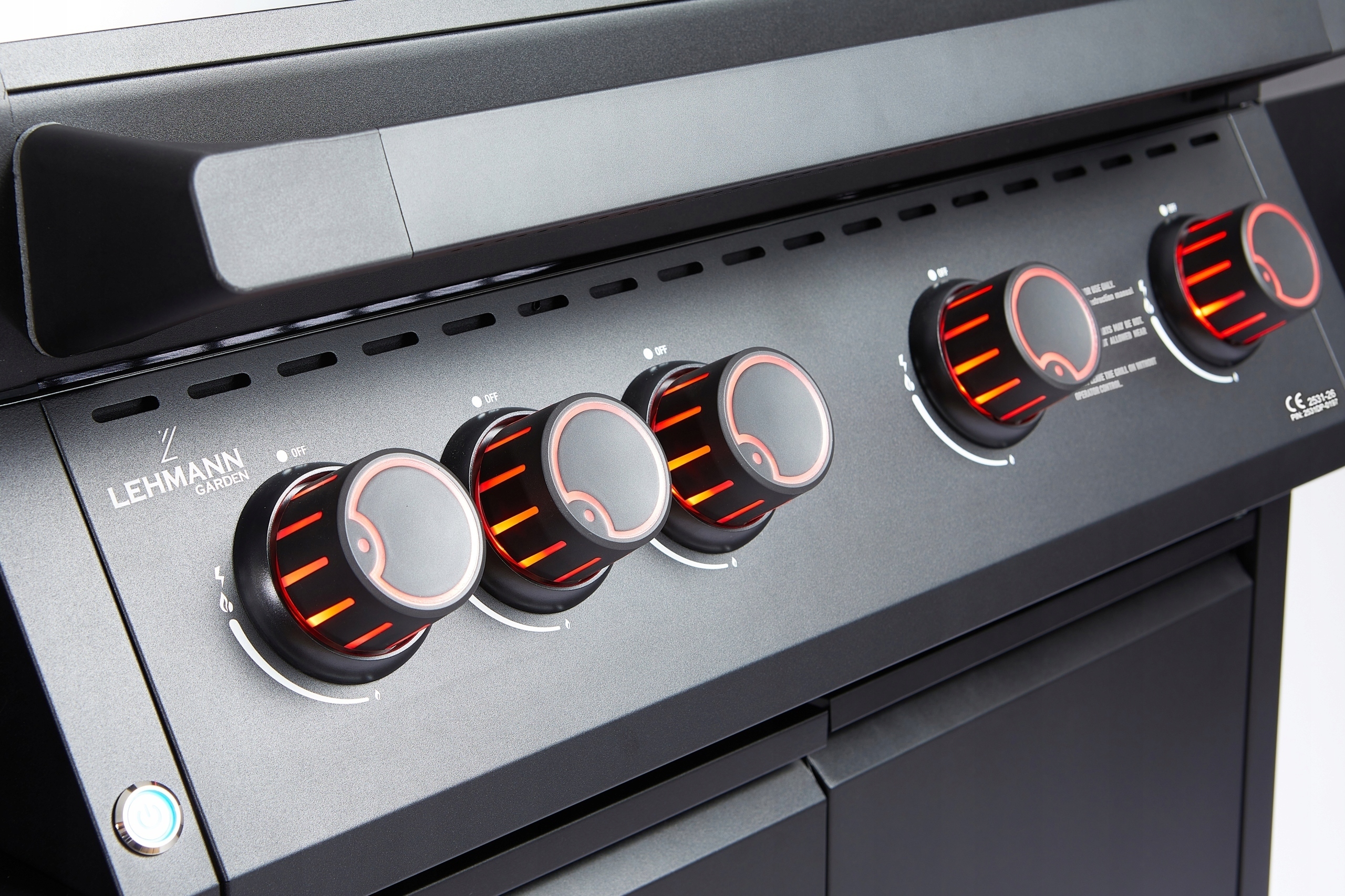Grill gazowy Ogrodowy ŻELIWNY LEHMANN 4+1 premium 17,2 kW + szafka na butlę Wysokość grilla 114.5 cm