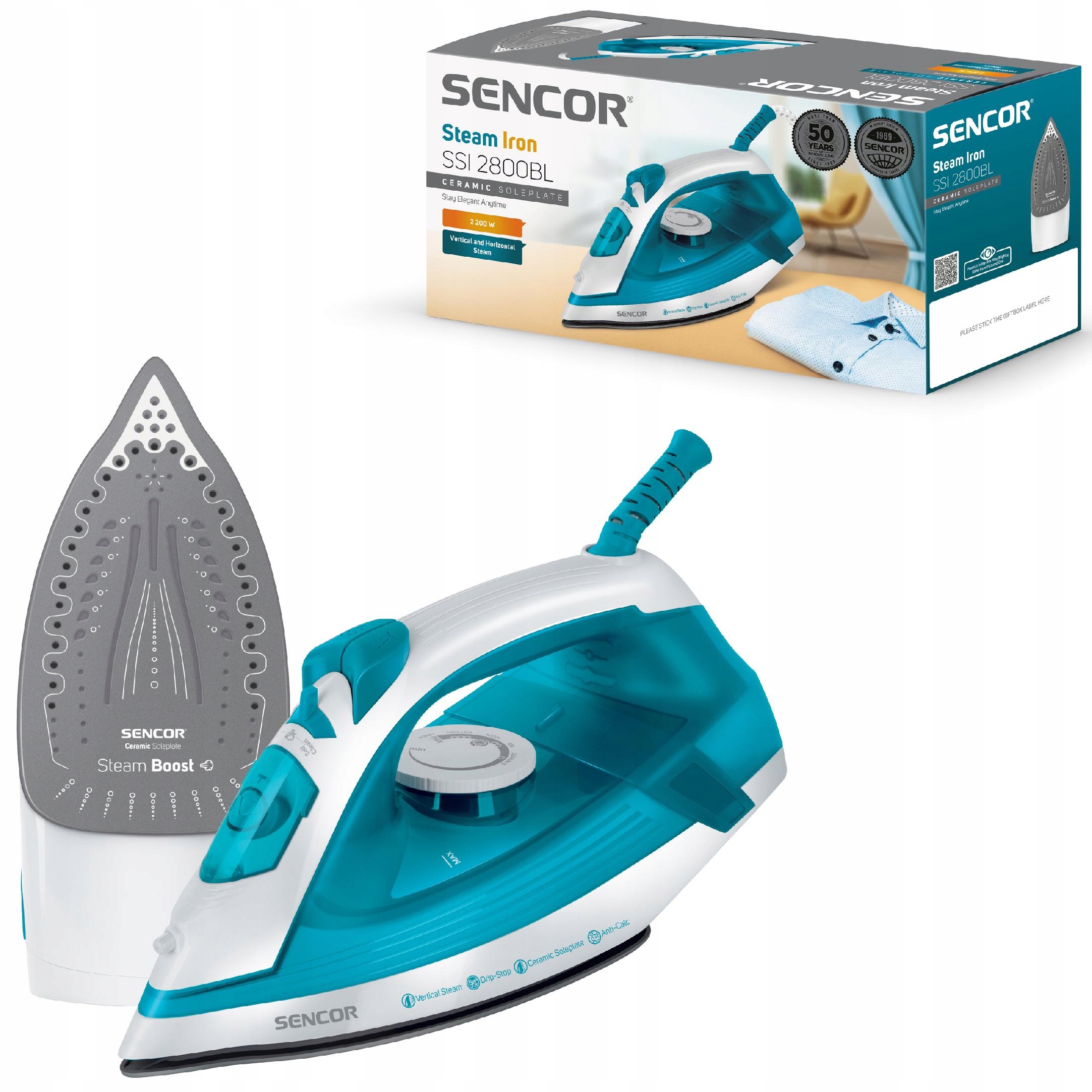 Żelazko Parowe Sencor SSI 2800BL – Wydajność i wygoda w prasowaniu