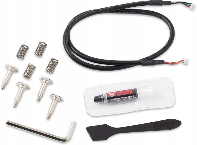 Zawartość opakowania: Thermal compound, spatula, springs, RGBpx connection cable