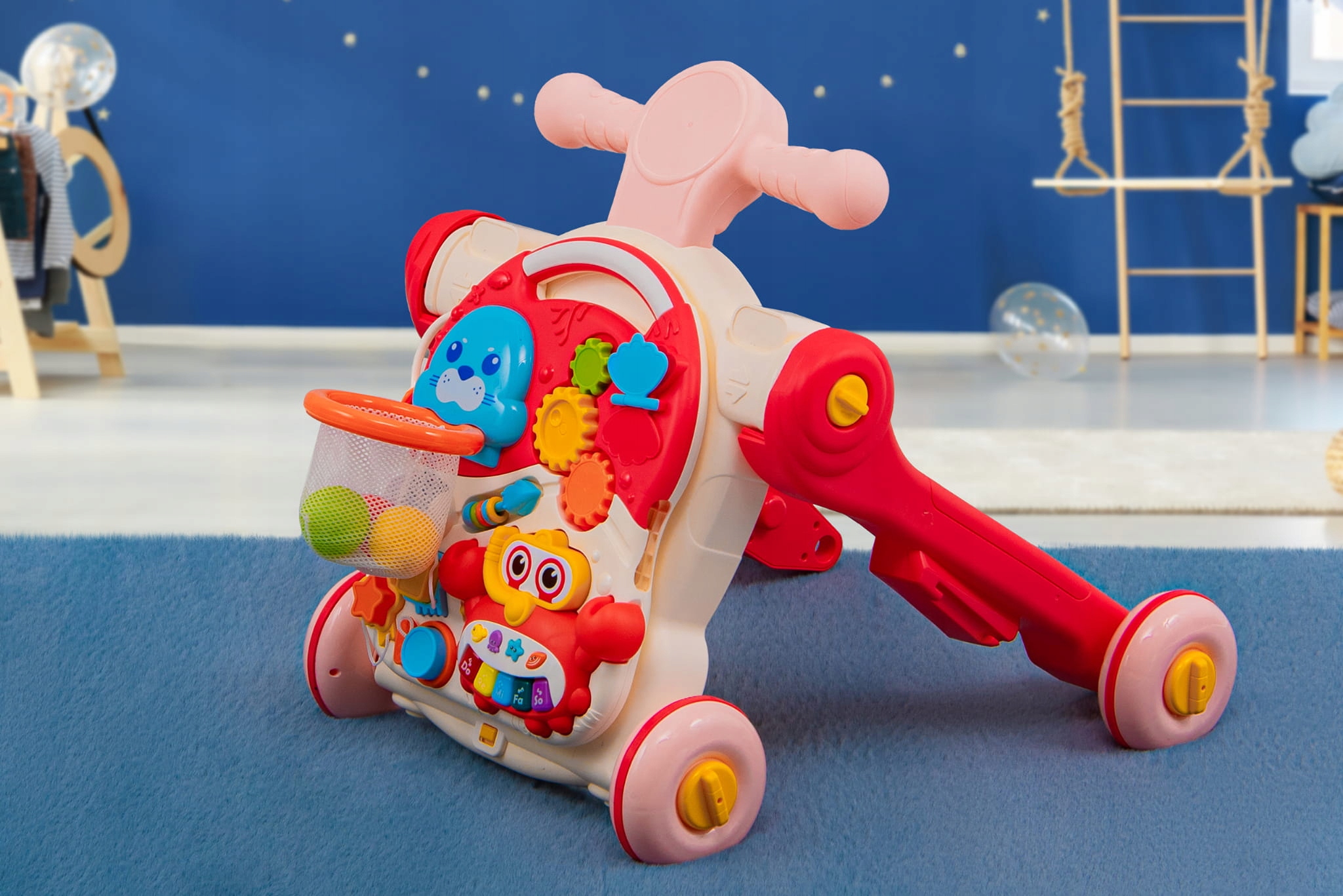 Zabawka Chodzik/Rower 4w1 Różowy 12M – Idealna dla Małych Odkrywców!