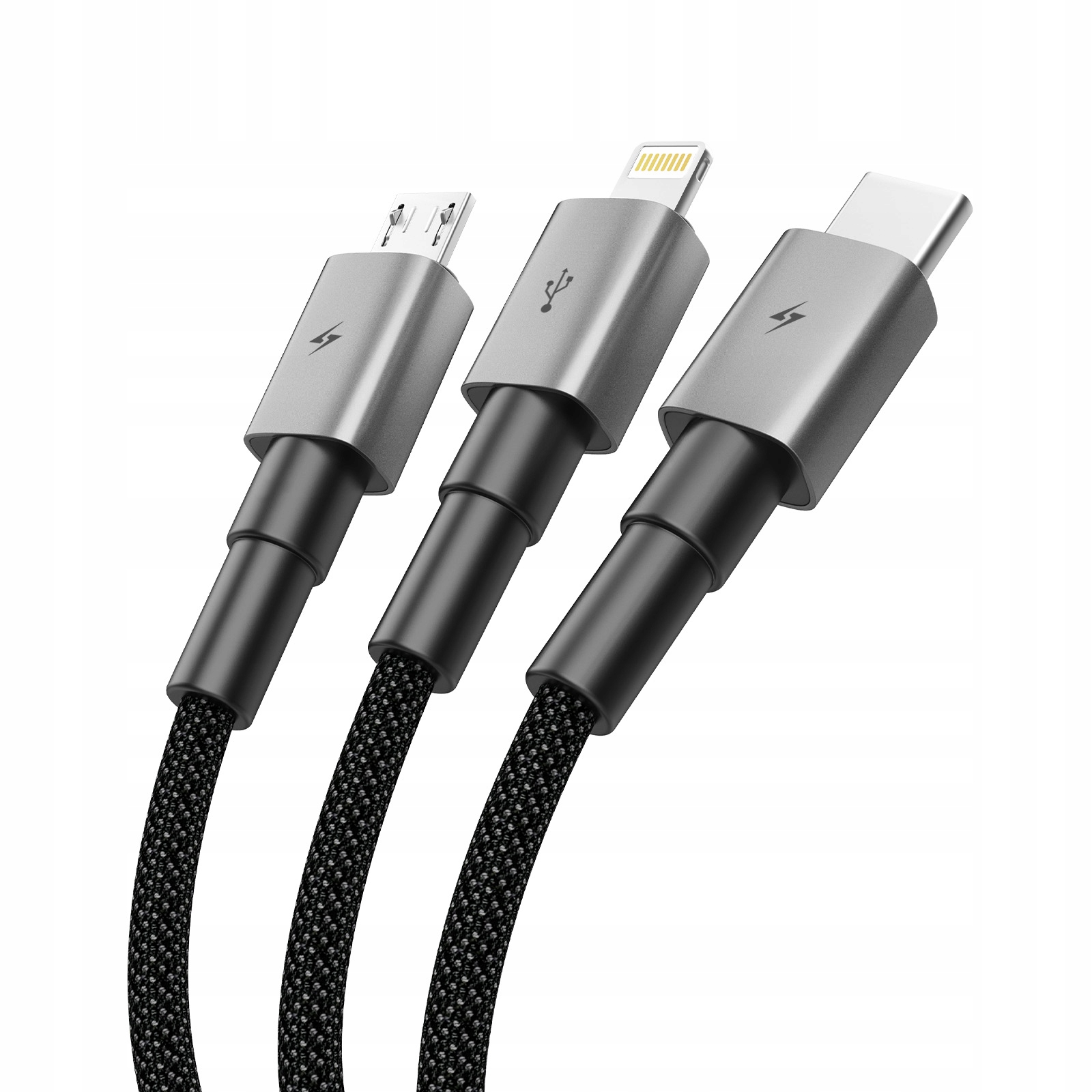 Złącza USB-C, Micro-USB i Lightning w jednym kablu