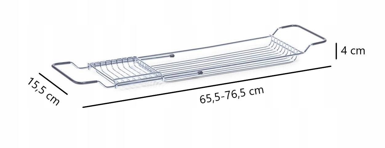 Regulowana długość od 65,5 do 76,5 cm