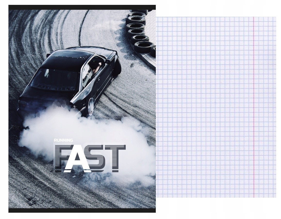Zeszyt A5 60k krata laminowany Drift p10 – Idealny wybór dla uczniów i studentów