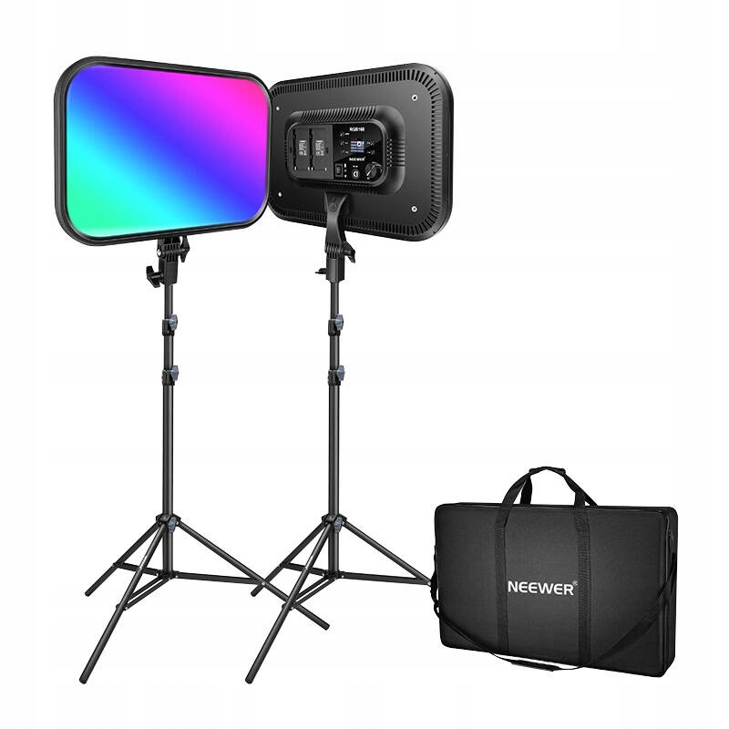 Zestaw studyjny Neewer RGB168 RGB LED – Profesjonalne oświetlenie do fotografii i filmów