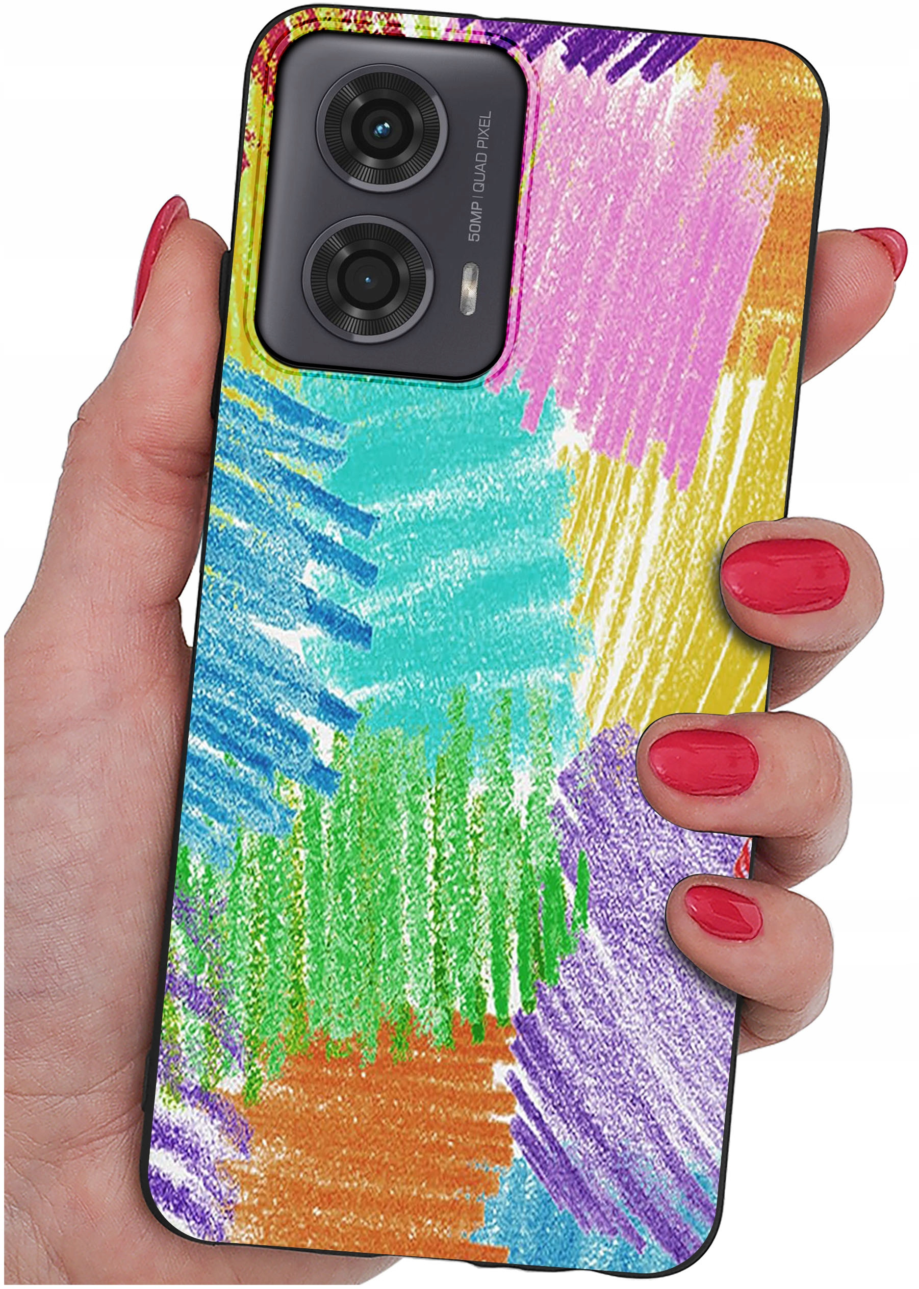 Etui do Motorola Moto G24 | G24 POWER | G04 | E14 WZORY | SILIKONOWE MATT SZKŁO – Ochrona i styl w jednym