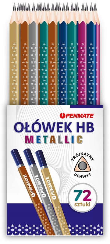 Ołówek trójkątny metaliczny – Wydajność i jakość w jednym zestawie