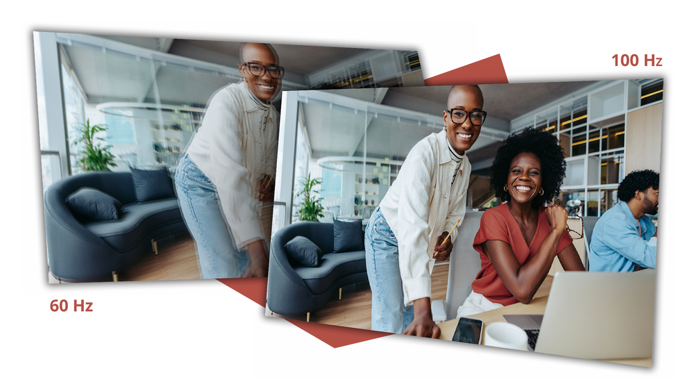 Płynna rozgrywka dzięki częstotliwości odświeżania 100 Hz