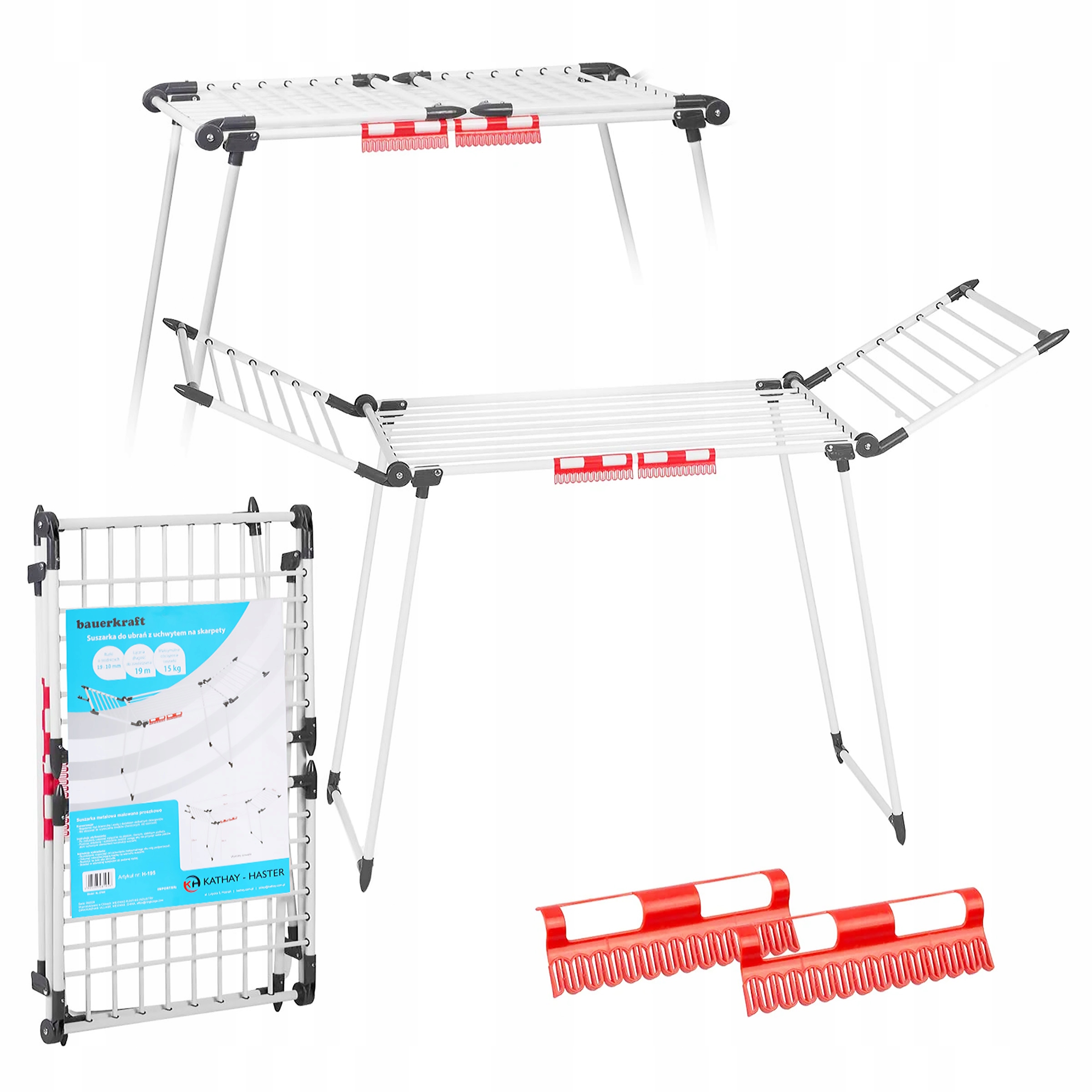 Stojąca suszarka na pranie odzież bieliznę składana balkonowa mocna duża XL – Idealne rozwiązanie do każdego domu