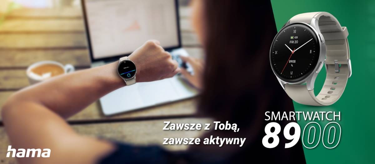 Smartwatch Hama 8900 z ekranem AMOLED i obsługą połączeń głosowych