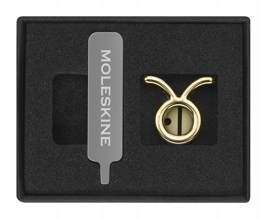 Moleskine Przypinka MOLESKINE, byk, złota – Elegancki dodatek do notatników