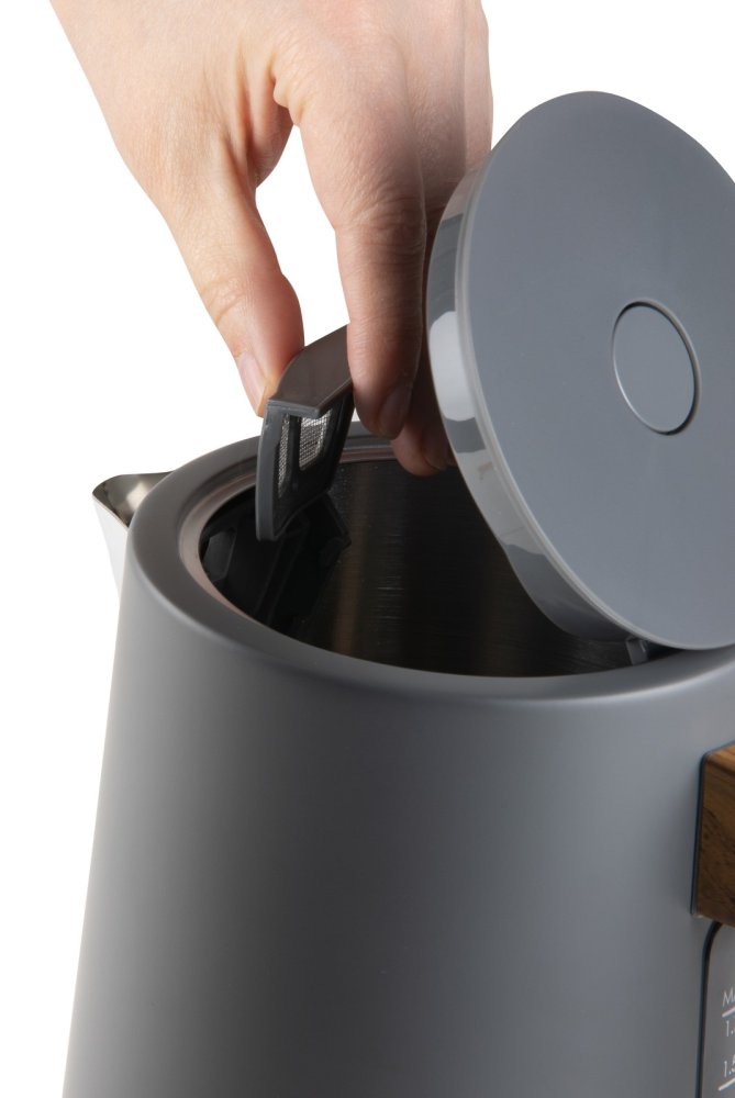 Materiał – Stal nierdzewna z eleganckim drewnianym wykończeniem