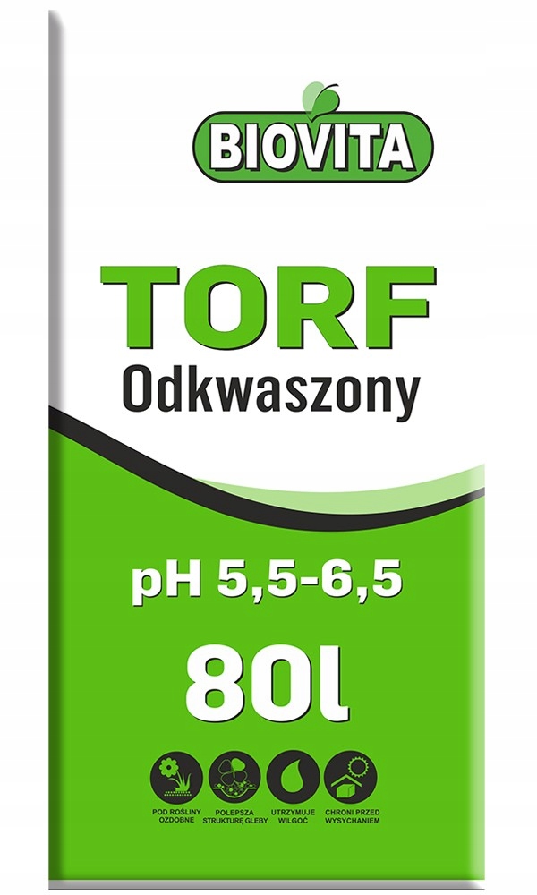 Biovita Torf odkwaszony ogrodniczy do roślin 80 l – Idealne podłoże dla Twojego ogrodu