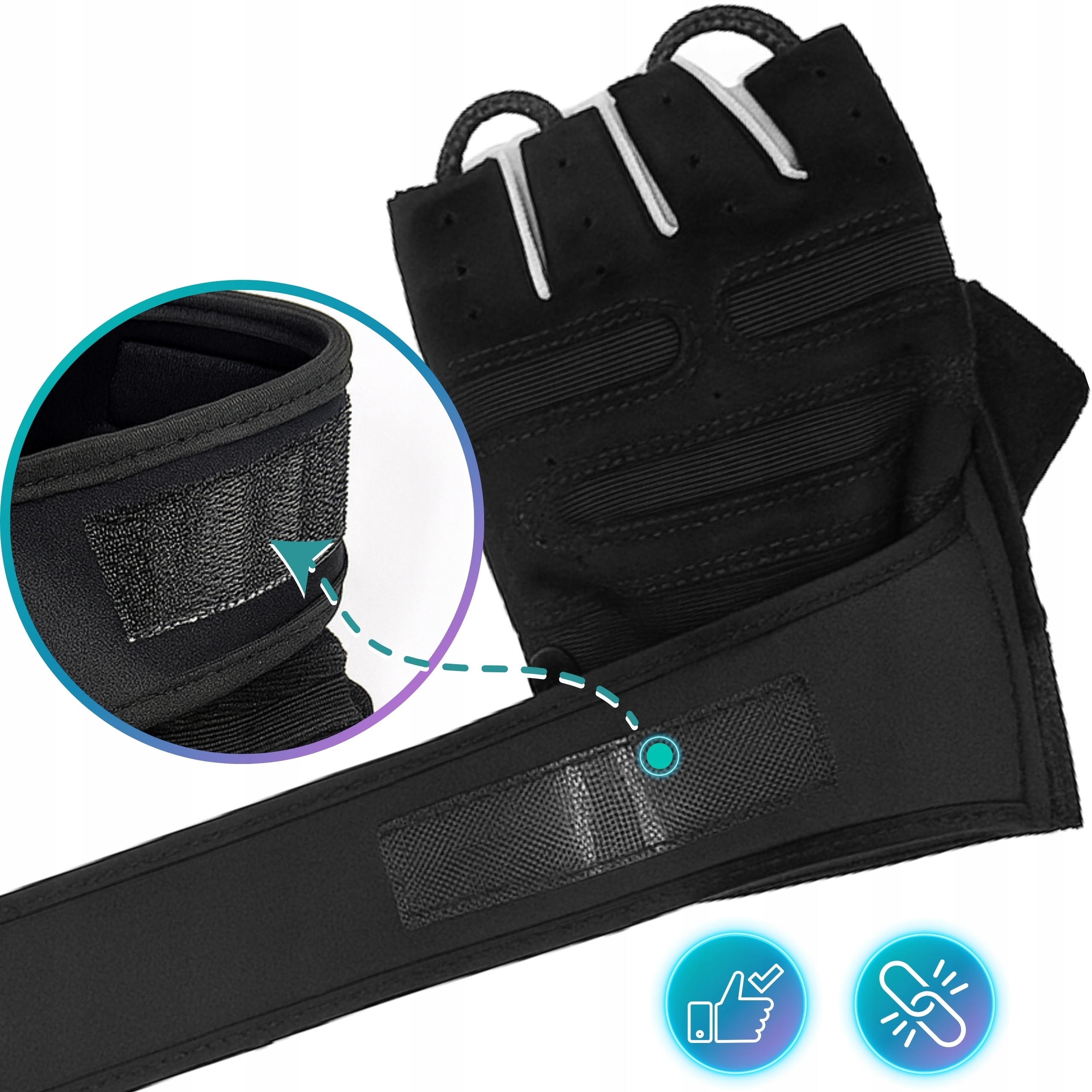 Ochrona i stabilizacja nadgarstka – Rękawiczki 2 w 1