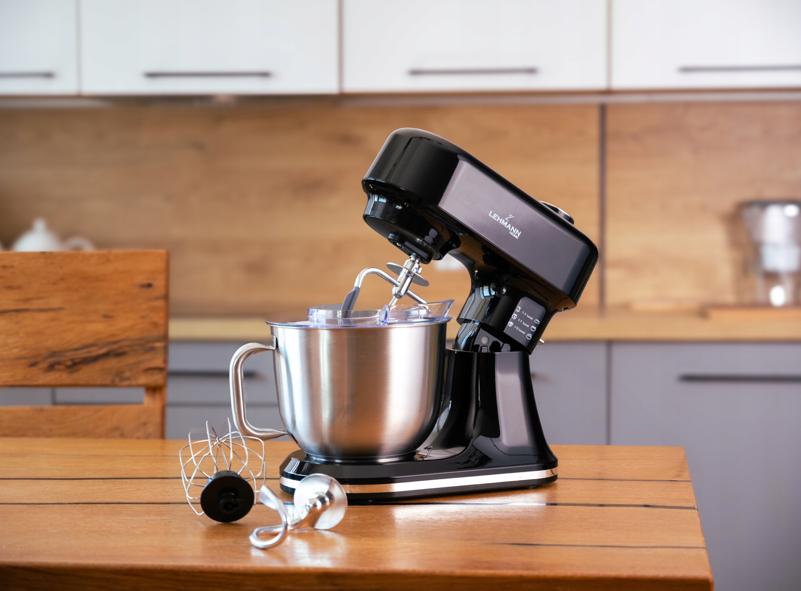 ROBOT PLANETARNY KUCHENNY MIKSER GRZANIE MISY DO 45°C WBUDOWANA WAGA PANEL Kod producenta ROBOT PLANETARNY LEHMANN ARISTO CZARNY