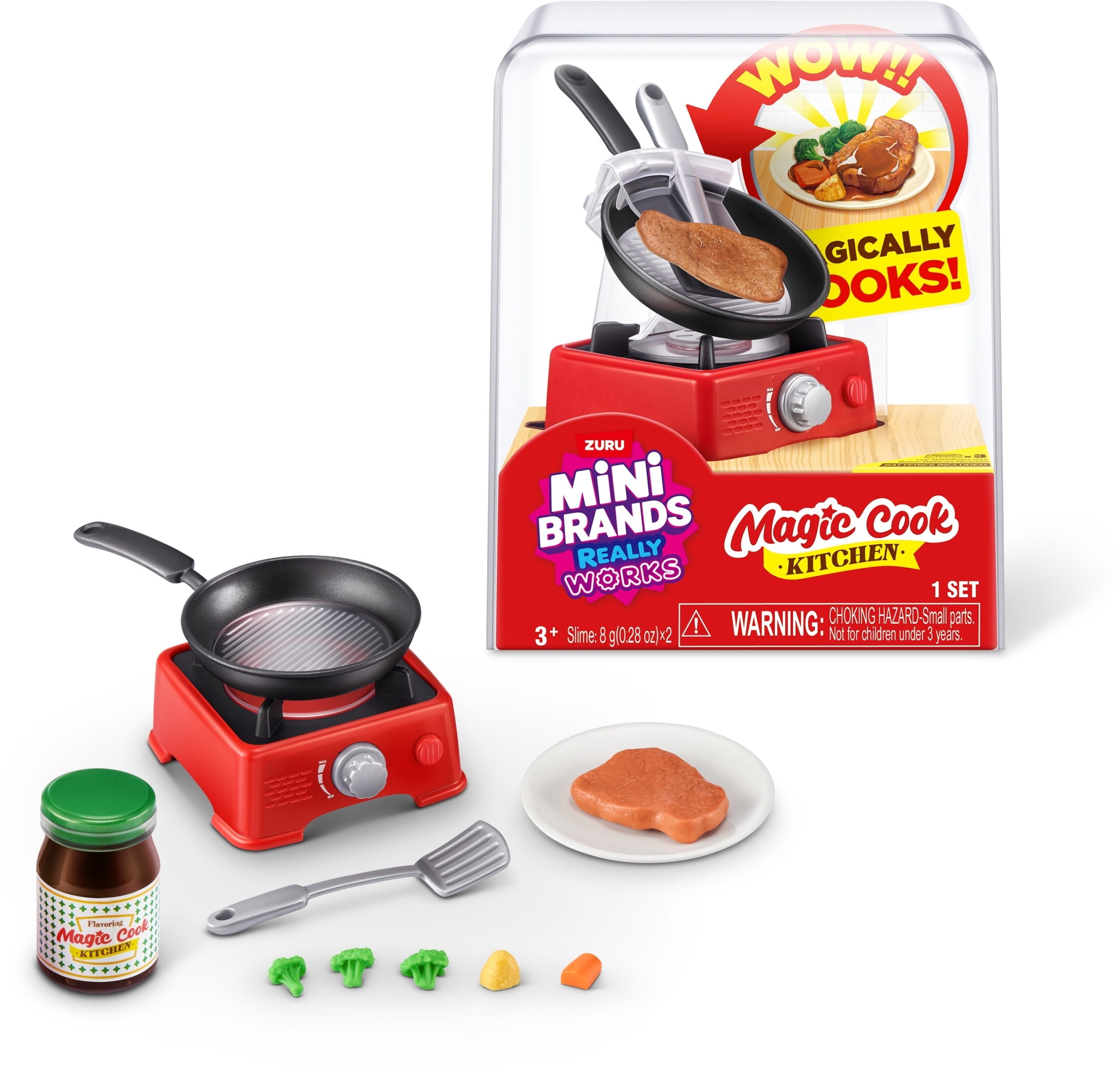 ZURU Mini Brands Magic Cook kuchenka 77789E – Kreatywna zabawa w gotowanie dla dzieci