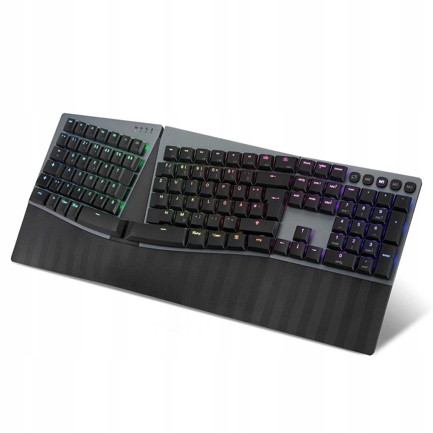 Zintegrowana podkładka pod nadgarstek dla lepszej ergonomii