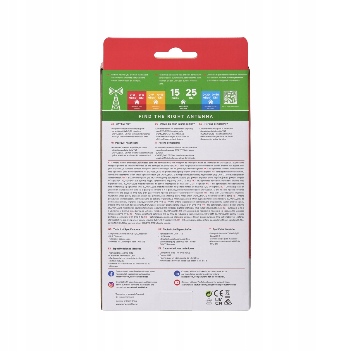 Wbudowany system wzmacniania sygnału do 45 dB