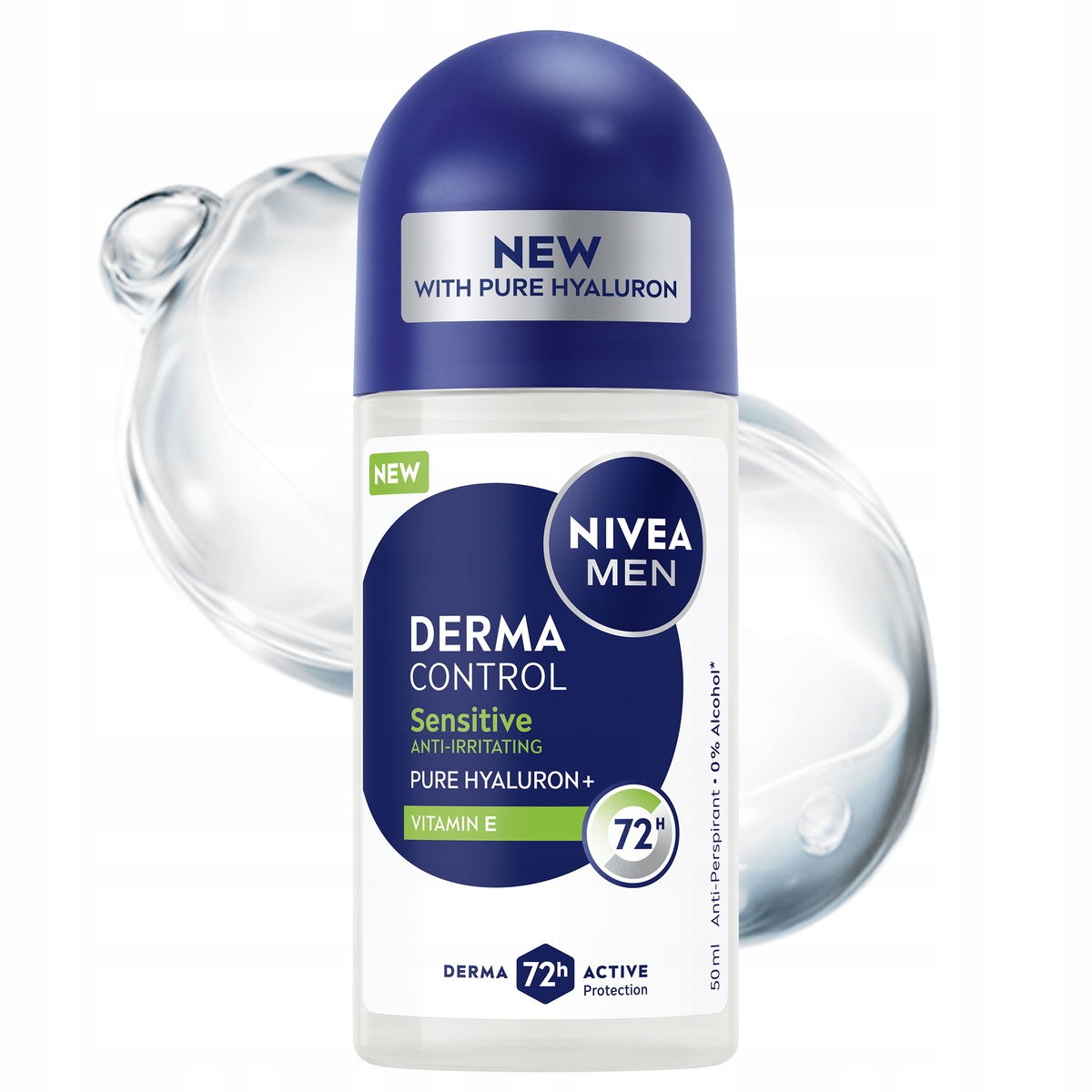 NIVEA MEN Derma Control Sensitive – Męski antyperspirant w kulce 50 ml