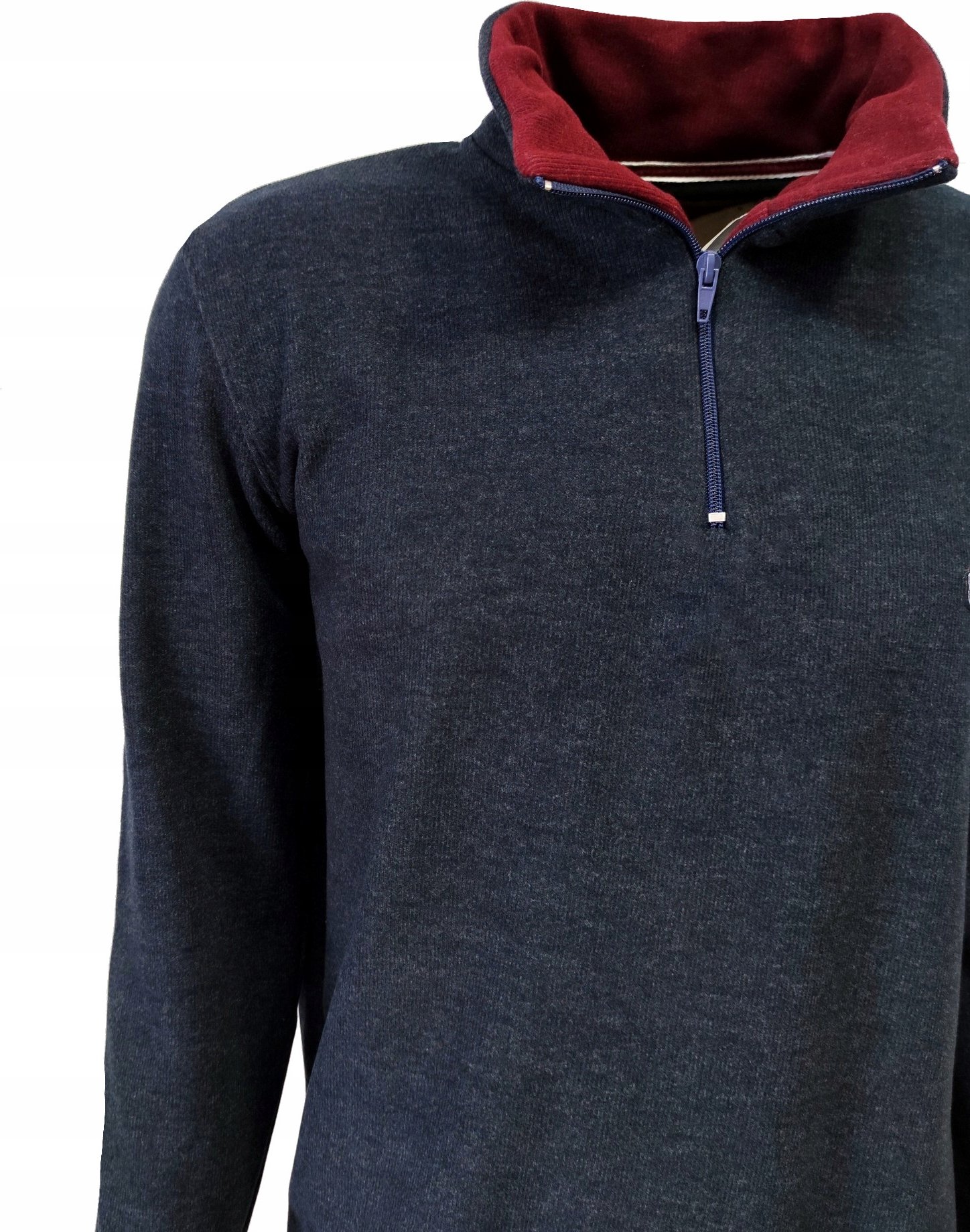 Bluza męska sportowa granatowa suwak 4XL BASTION Materiał dominujący bawełna