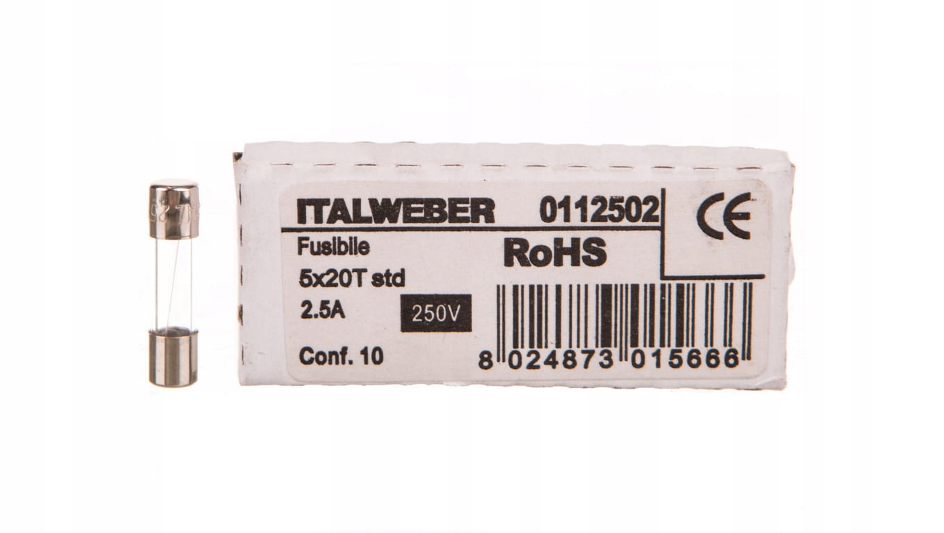 Wkładka aparatowa 5x20mm 2,5A T /zwłoczna/ 250V – Bezpiecznik szklany do Twojego domu