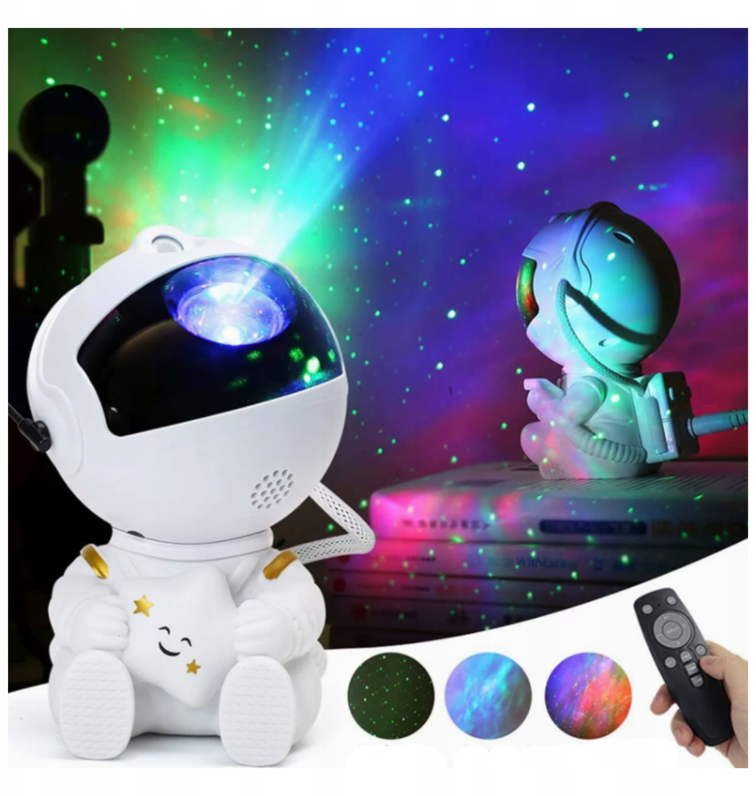 PROJEKTOR GWIAZD Astronauta LAMPKA NOCNA LED DLA DZIECI RZUTNIK NIEBA PILOT – Magia nocnego nieba w Twoim domu