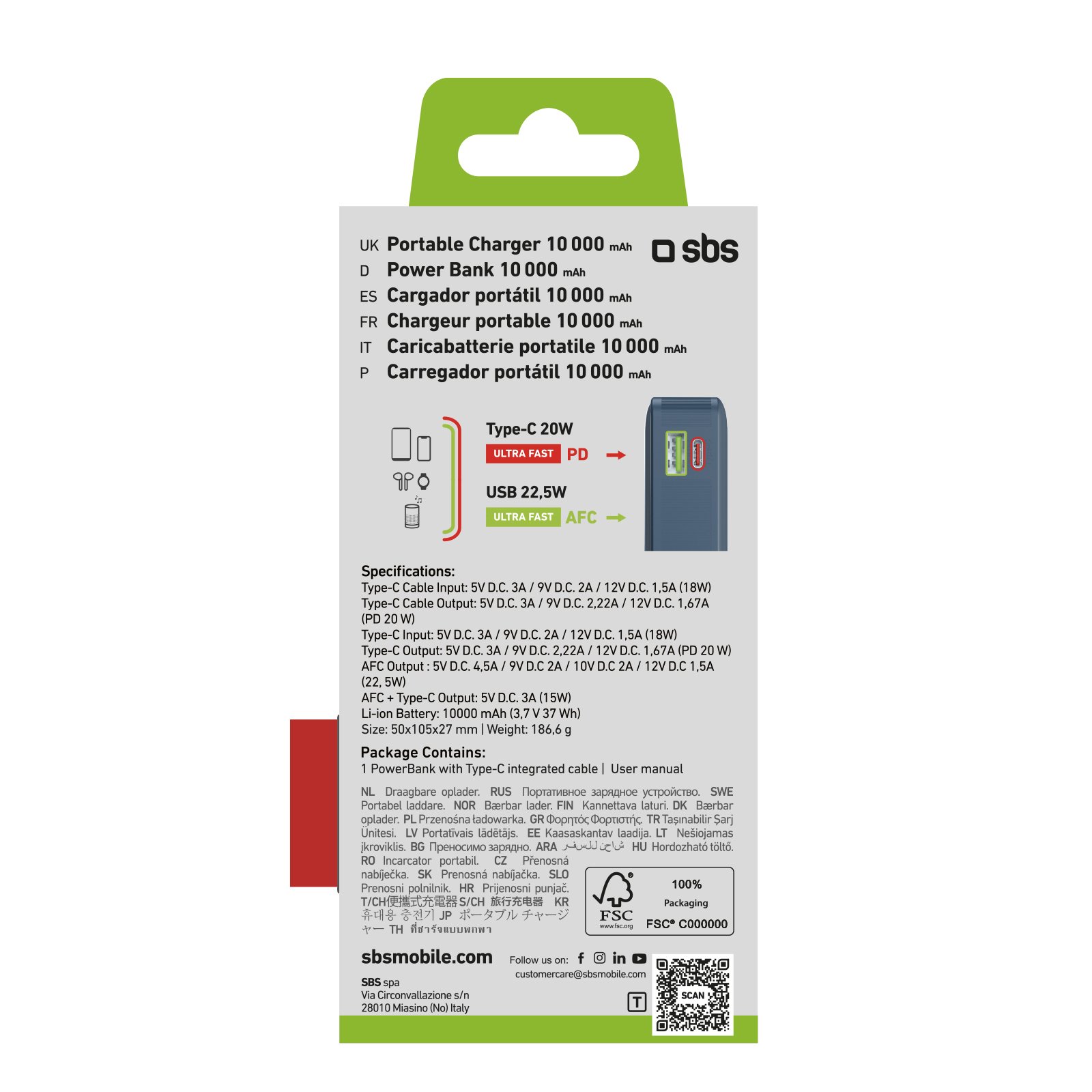 Wbudowany kabel USB-C i szybkie ładowanie