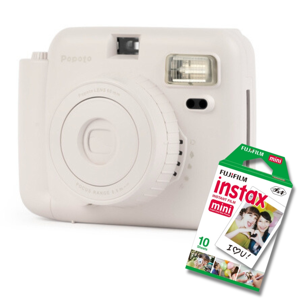 POPOTO BIAŁY APARAT NATYCHMIASTOWY Z WKŁADAMI INSTAX MINI – Twój idealny towarzysz w fotografii