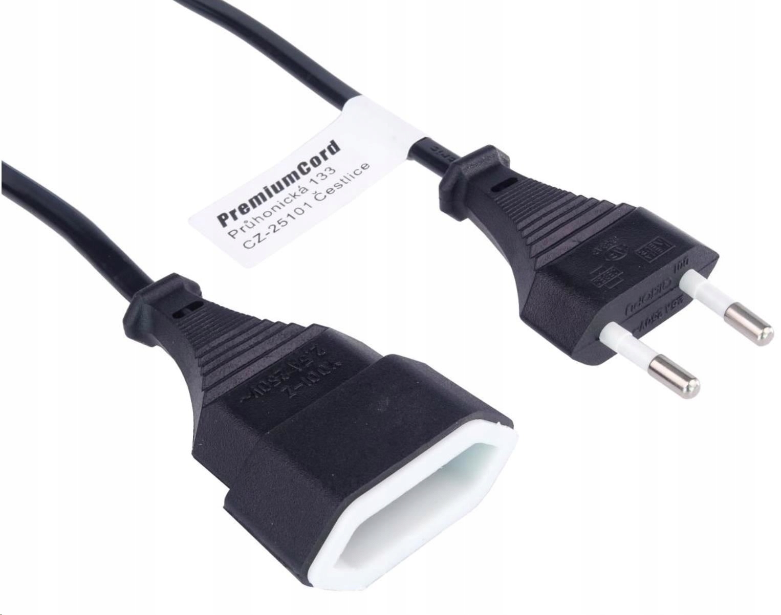 PremiumCord PREMIUMCORD Kabel napájeńczy 230V/2,5A 2m – Niezawodne zasilanie dla Twojego sprzętu