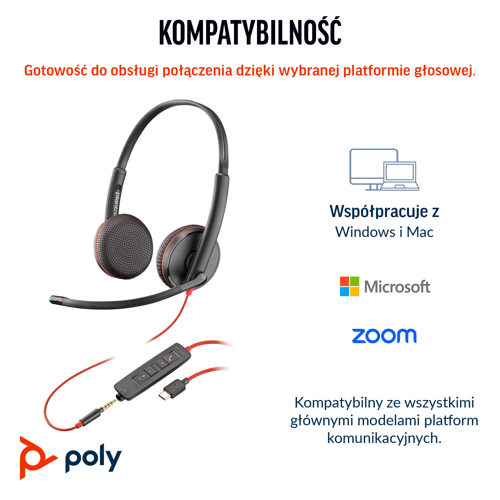 Długotrwały komfort – Lekki metalowy pałąk i skórzane nauszniki