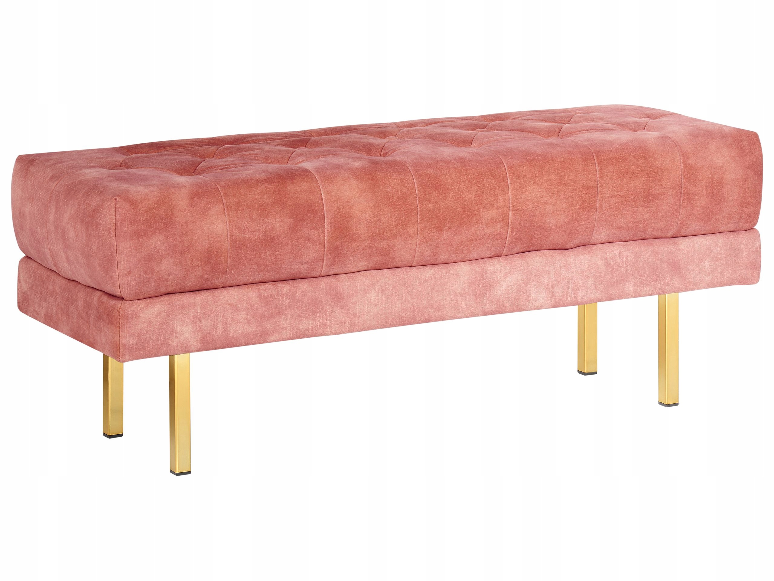 Ławka welurowa różowa ROSEVILLE – Elegancja w Twoim wnętrzu