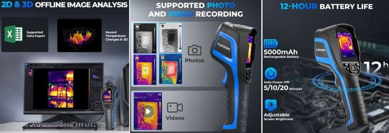 Wysoka czułość termiczna 0,05°C dla dokładnych pomiarów