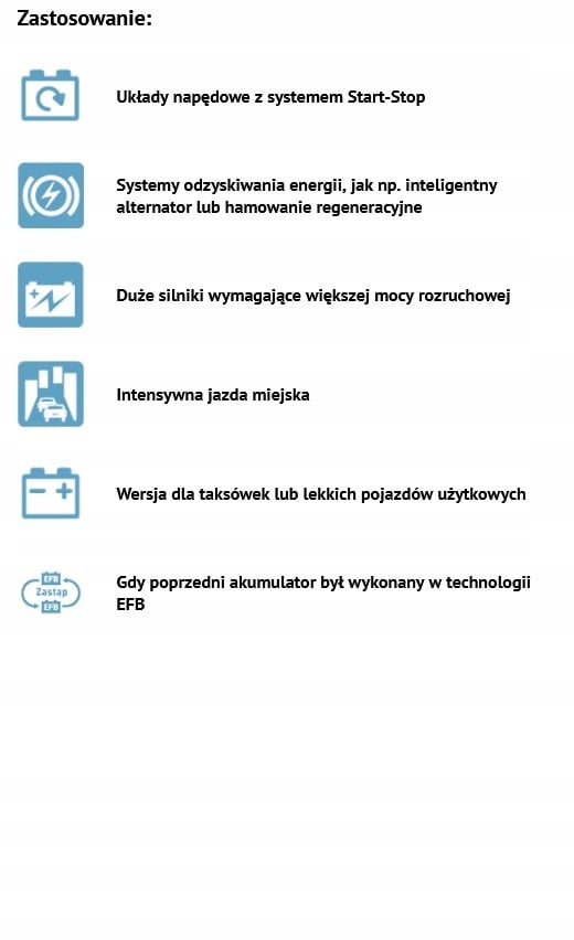 Zastosowanie w systemach Start-Stop i hamowania regeneracyjnego