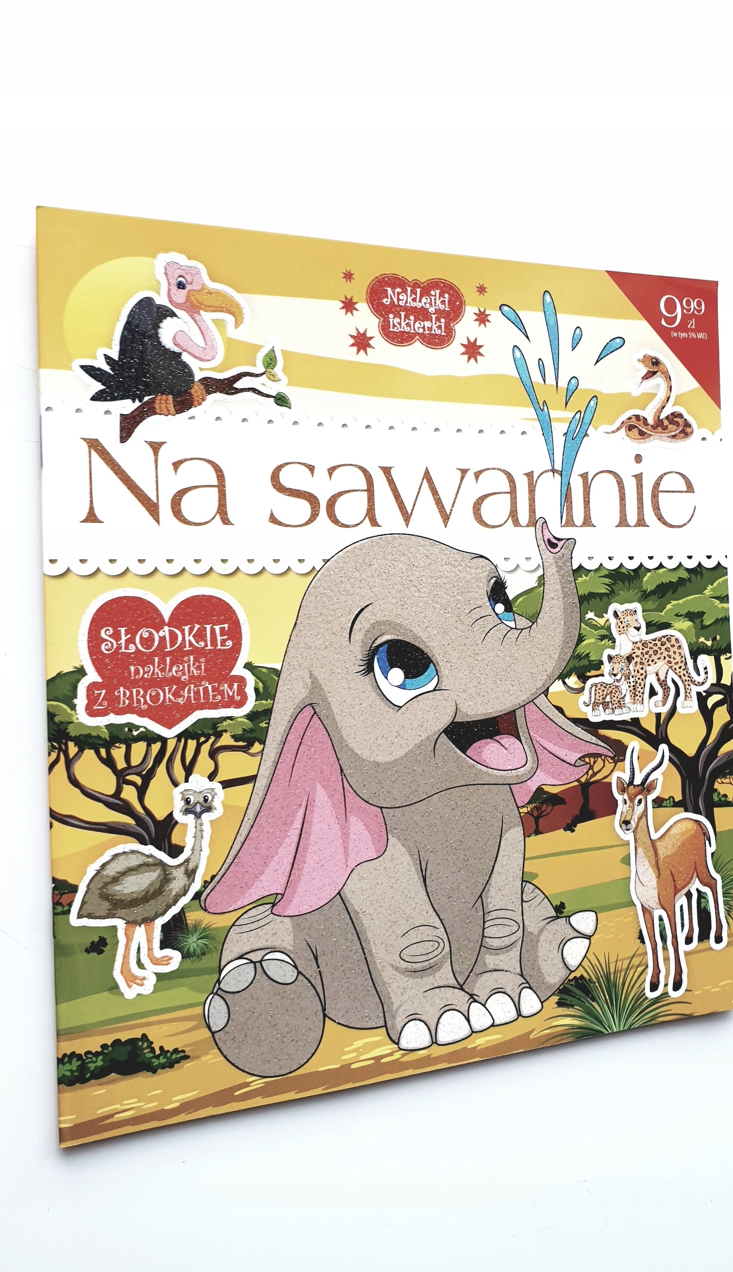 Naklejki iskierki z brokatem. Na sawannie – Kreatywna zabawa dla najmłodszych