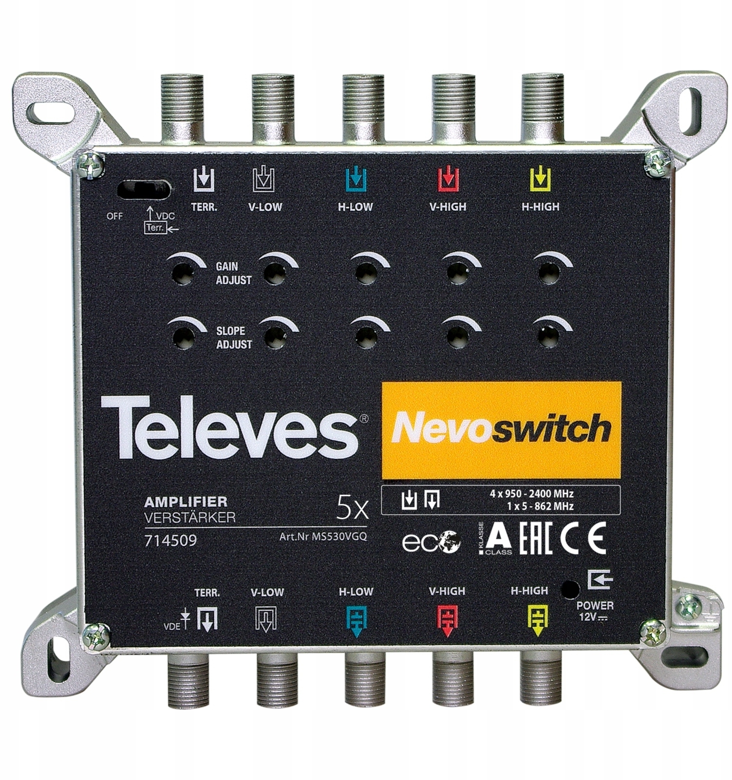 Wzmacniacz do multiswitchy 5x5 NEVO (ref. 714509) – Optymalizacja sygnału dla wielu użytkowników