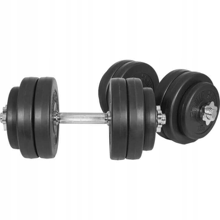 2x15kg Hantle regulowane winylowe 30 mm – Idealne do treningu w domu