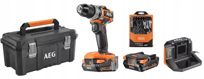 Wiertarko-wkrętarka AEG Cordless impact drill AEG BSB18SBL-202TBLK1 – Wydajność i wszechstronność w jednym narzędziu