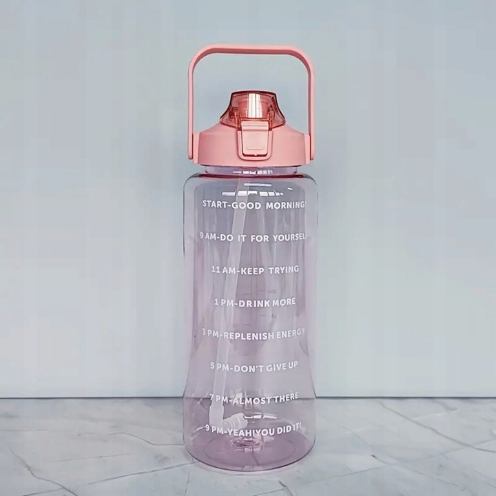 BIDON BUTELKA NA WODĘ ZE SŁOMKĄ DUŻY 2L Z MIARKĄ – Idealny towarzysz aktywności