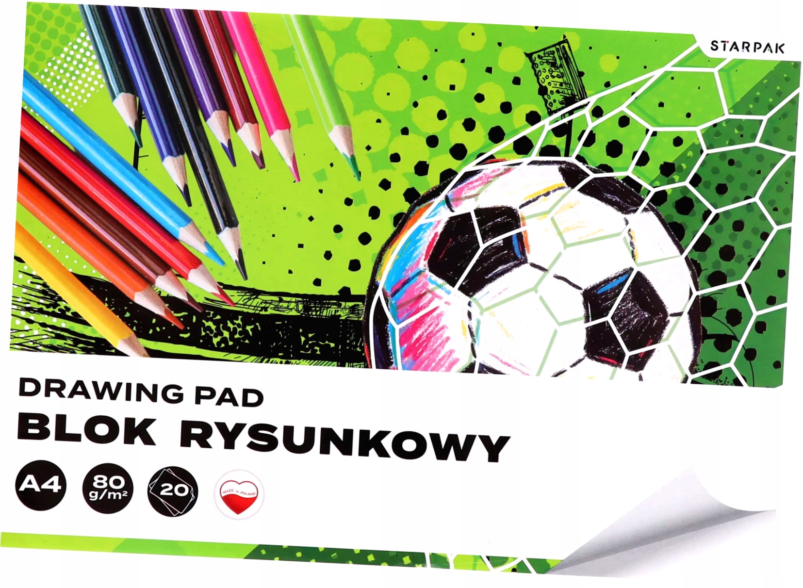 Blok rysunkowy Starpak Football A4 – Kreatywność na wyciągnięcie ręki