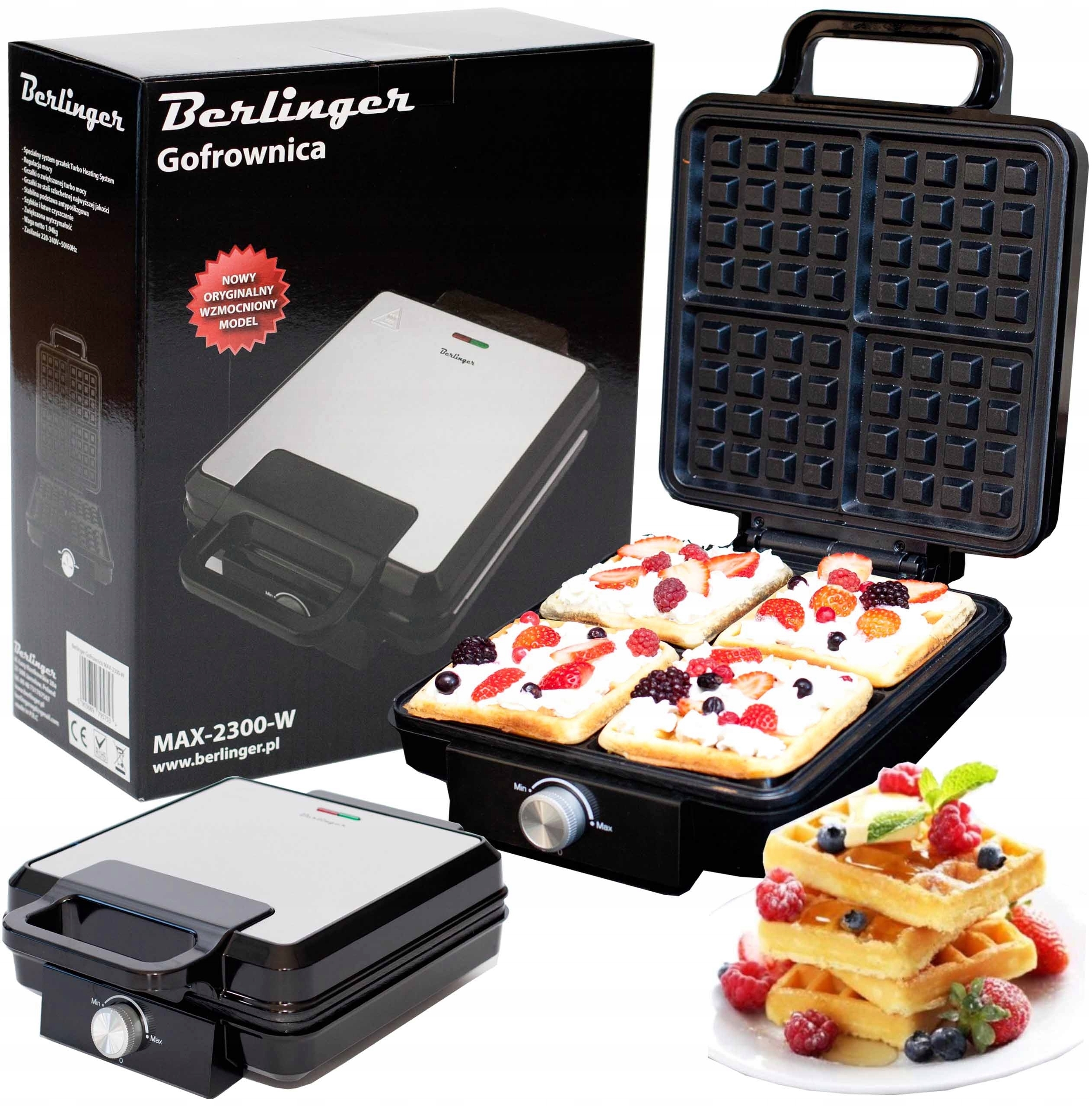 Gofrownica XXL 4 idealne gofry – Mistrz kulinarny w Twojej kuchni