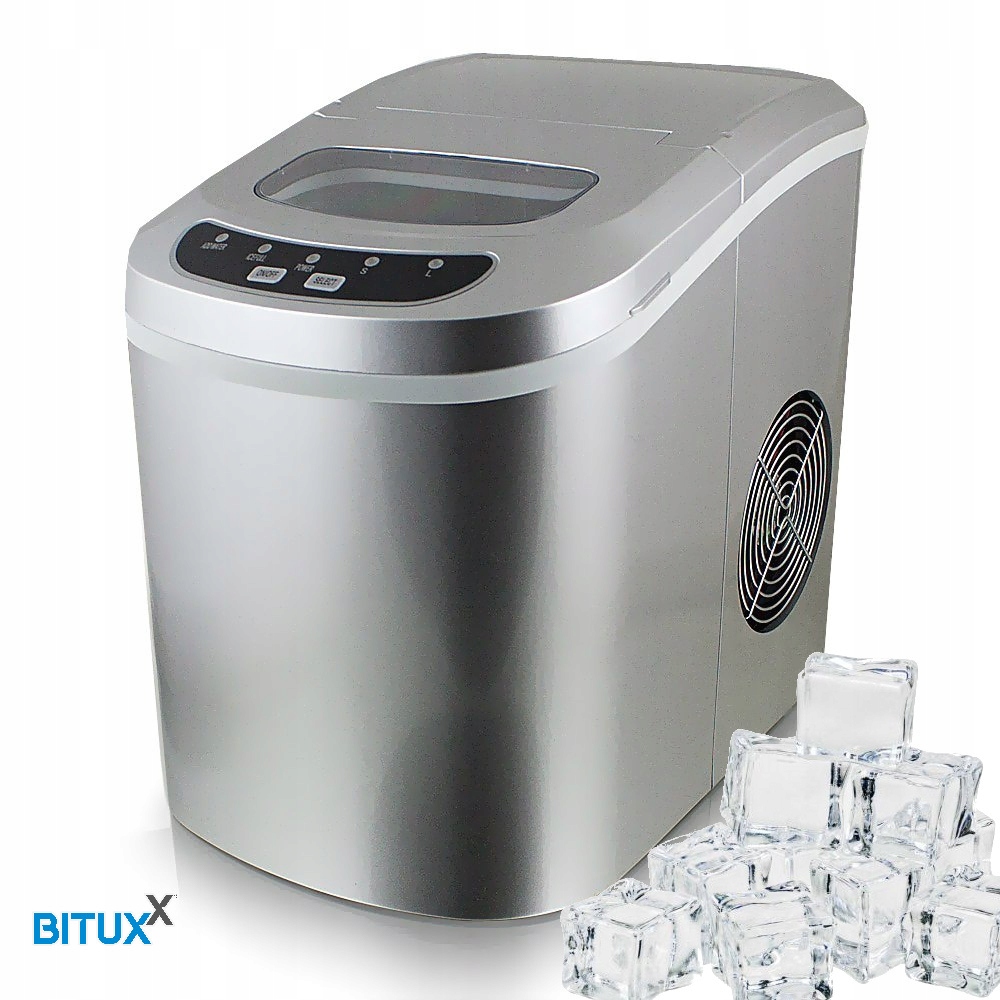 Kostkarka barowa do robienia kostek lodu Srebrna – Idealne rozwiązanie do domu i restauracji