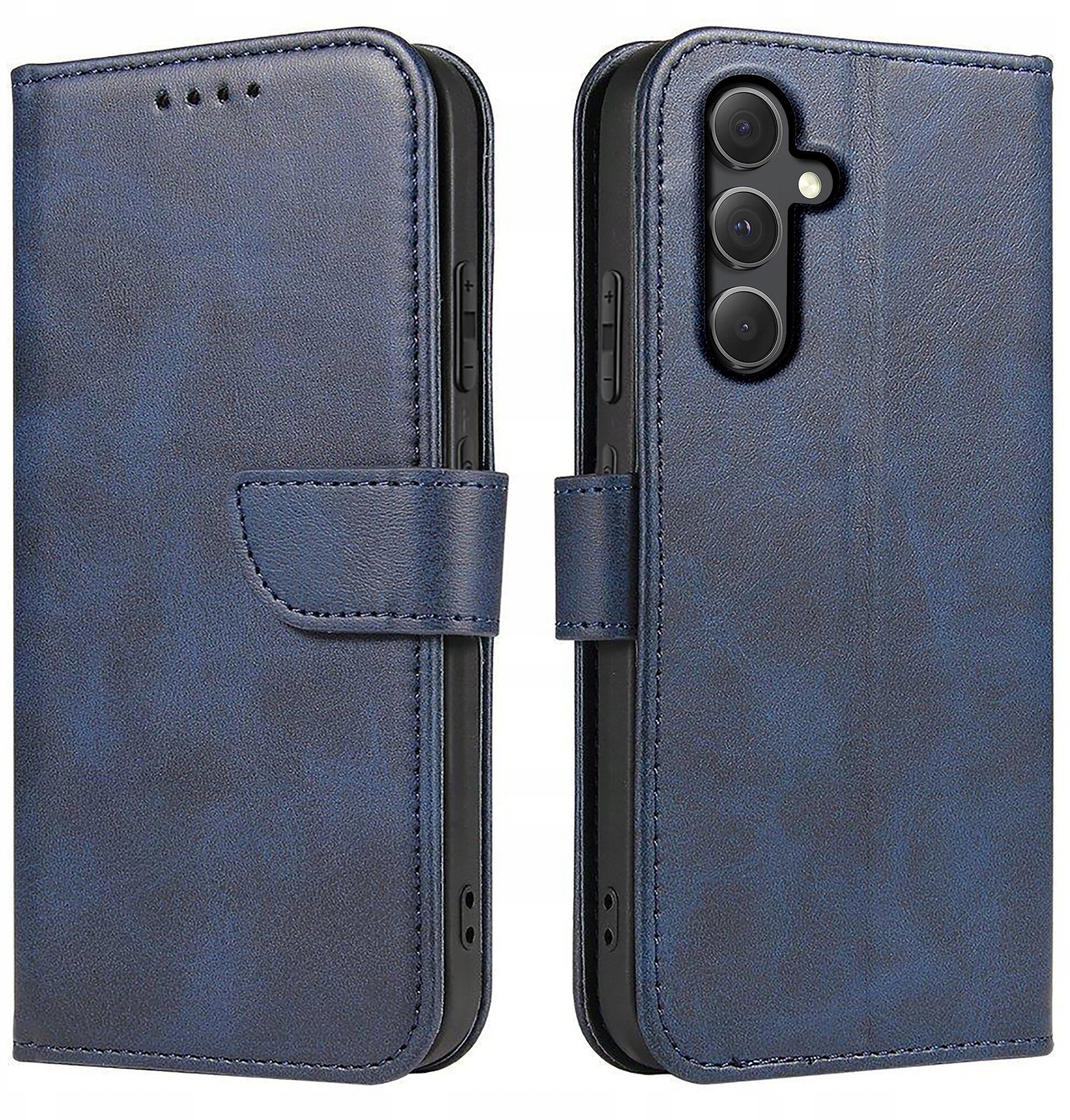 Etui Skórzane PORTFEL SKIN CASE + Szkło Ochronne 9H do Samsung Galaxy S23 FE – Elegancka ochrona dla Twojego smartfona