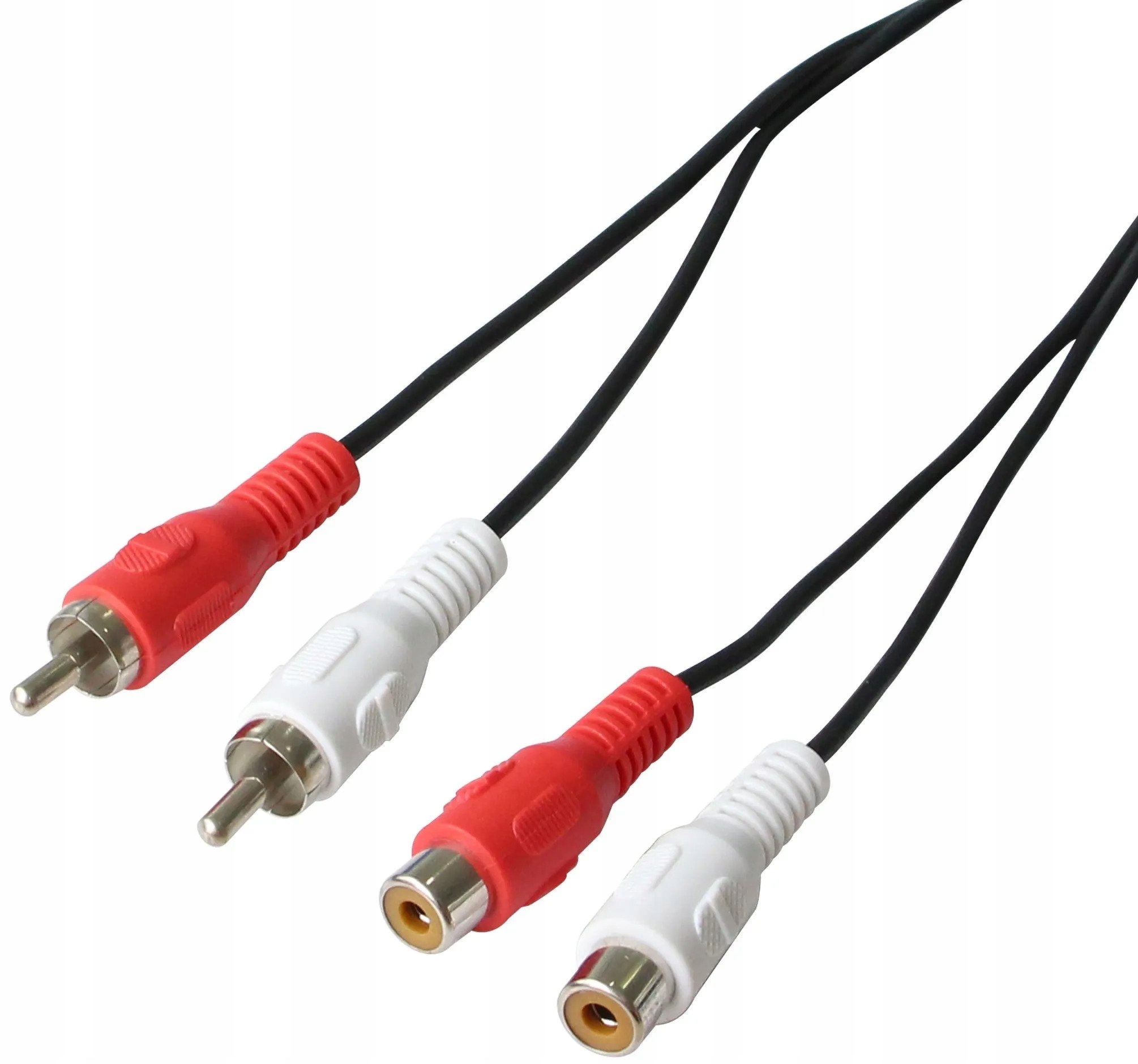 Kabel RCA (Cinch) x2 - RCA (Cinch) x2 2m czarny – Doskonała jakość dźwięku