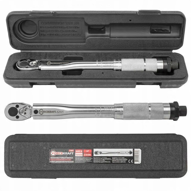 Klucz dynamometryczny Forcekraft 2-24Nm, 1/4