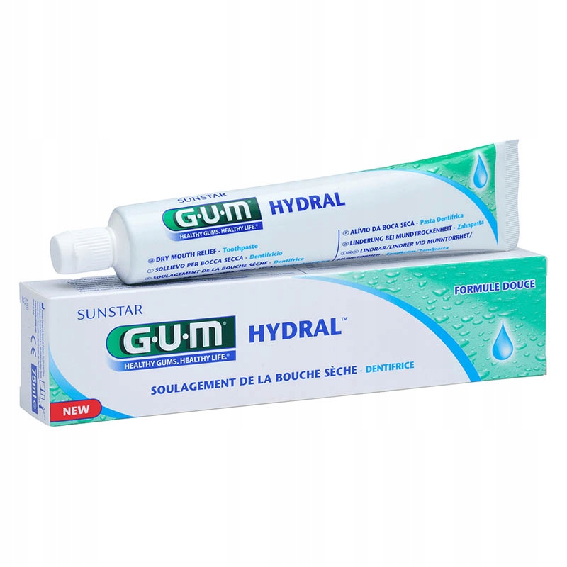 Sunstar GUM D.GUM PASTA HYDRAL MIĘTOWA 75ML – Skuteczna ochrona przed suchością w ustach