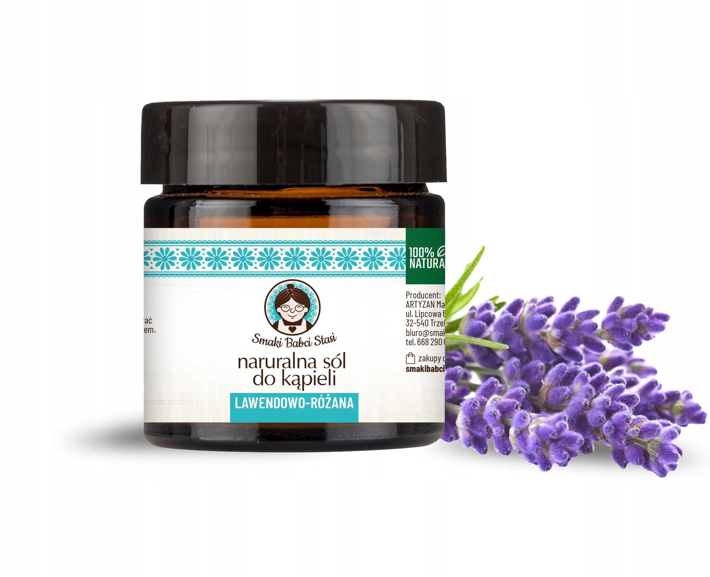 Sól do kąpieli lawendowo – różana. Naturalna 100%