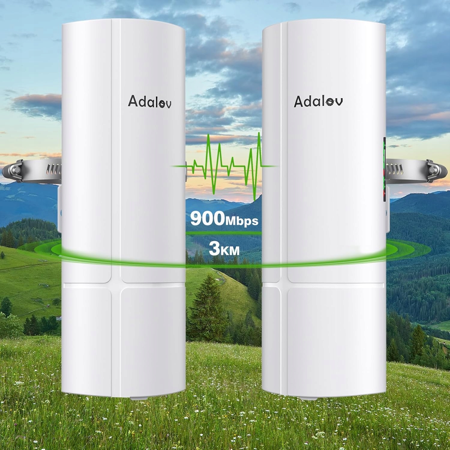 Zasięg do 3 km z anteną 16 dBi