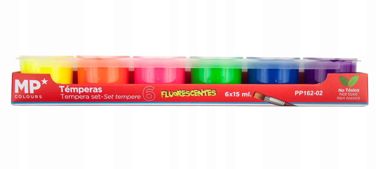 Farba plakatowa tempera fluor 6x15ml – Kreatywność w każdym kolorze