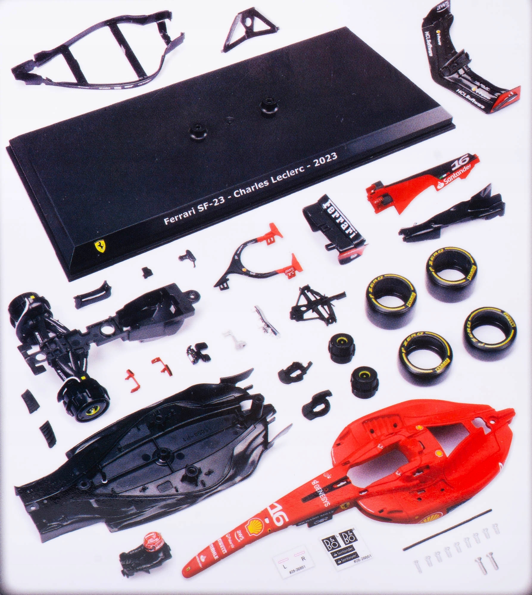 Bolid F1 Ferrari SF-23 Charles Leclerc 1:24 – Model do samodzielnego złożenia