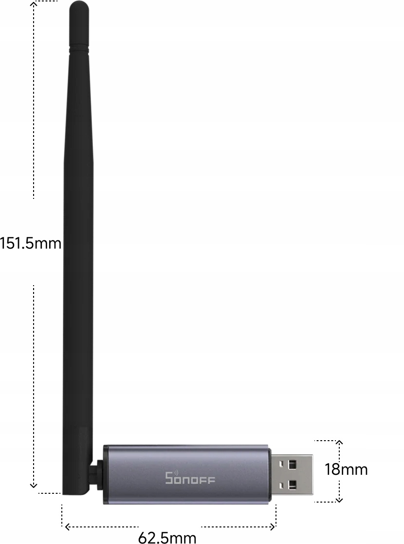 Zasięg do 200 metrów dzięki odłączanej antenie
